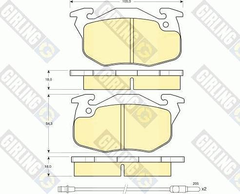 Girling 6103273 - Bremžu uzliku kompl., Disku bremzes ps1.lv