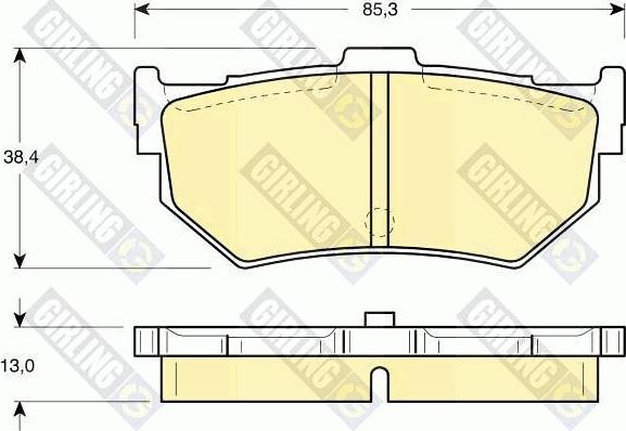 Girling 6103729 - Bremžu uzliku kompl., Disku bremzes ps1.lv