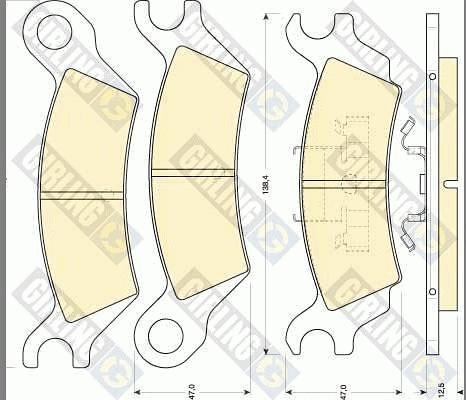 Girling 6102909 - Bremžu uzliku kompl., Disku bremzes ps1.lv