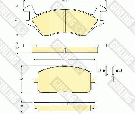 Girling 6102349 - Bremžu uzliku kompl., Disku bremzes ps1.lv