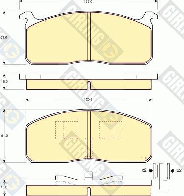 Girling 6102339 - Bremžu uzliku kompl., Disku bremzes ps1.lv