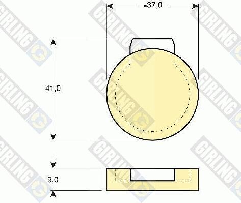 Girling 6102729 - Bremžu uzliku kompl., Disku stāvbremze ps1.lv