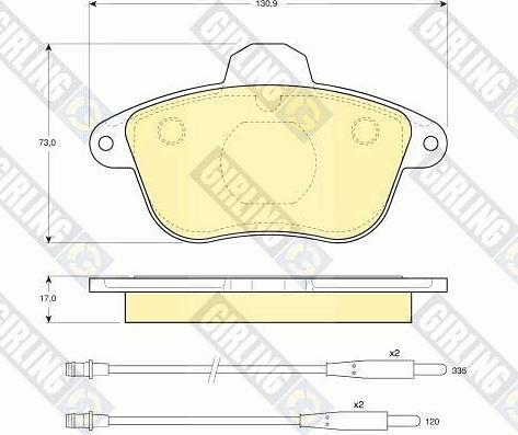 Girling 6107963 - Bremžu uzliku kompl., Disku bremzes ps1.lv