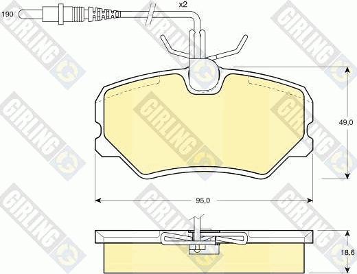 Girling 6107931 - Bremžu uzliku kompl., Disku bremzes ps1.lv