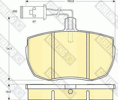 Girling 6107896 - Bremžu uzliku kompl., Disku bremzes ps1.lv