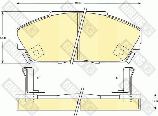 Girling 6107339 - Bremžu uzliku kompl., Disku bremzes ps1.lv