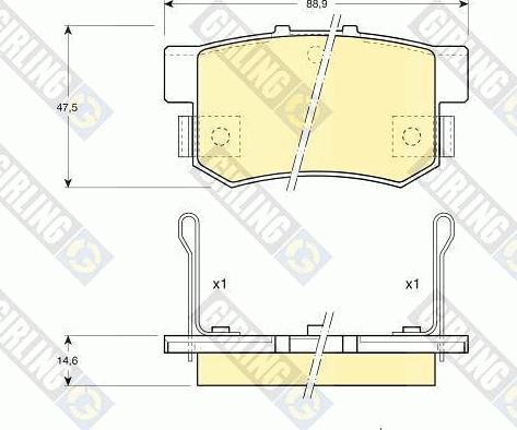 Girling 6107749 - Bremžu uzliku kompl., Disku bremzes ps1.lv