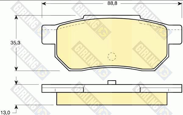 Girling 6107759 - Bremžu uzliku kompl., Disku bremzes ps1.lv