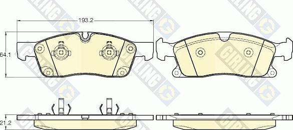 Girling 6119462 - Bremžu uzliku kompl., Disku bremzes ps1.lv