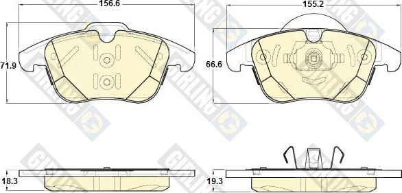 DJ Parts BP2940 - Bremžu uzliku kompl., Disku bremzes ps1.lv