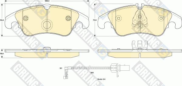 Girling 6119081 - Bremžu uzliku kompl., Disku bremzes ps1.lv