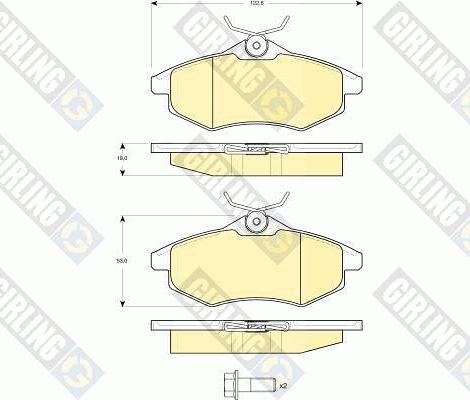 Girling 6114951 - Bremžu uzliku kompl., Disku bremzes ps1.lv