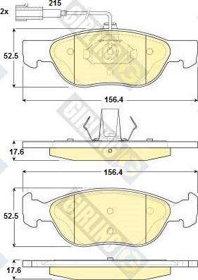 Girling 6114862 - Bremžu uzliku kompl., Disku bremzes ps1.lv