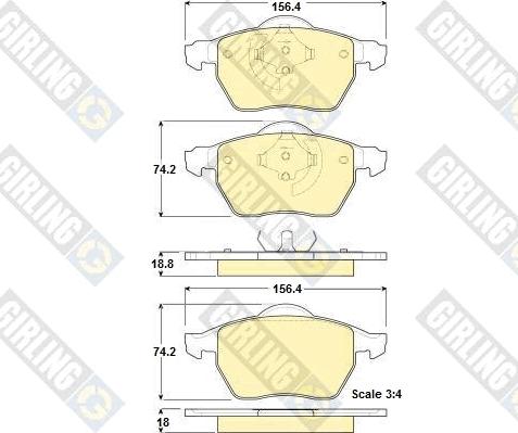 Girling 6114292 - Bremžu uzliku kompl., Disku bremzes ps1.lv