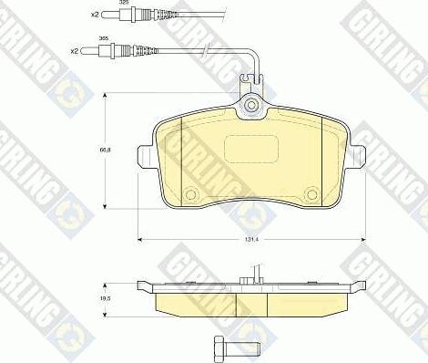 Girling 6115941 - Bremžu uzliku kompl., Disku bremzes ps1.lv