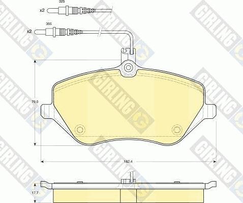 Girling 6115951 - Bremžu uzliku kompl., Disku bremzes ps1.lv