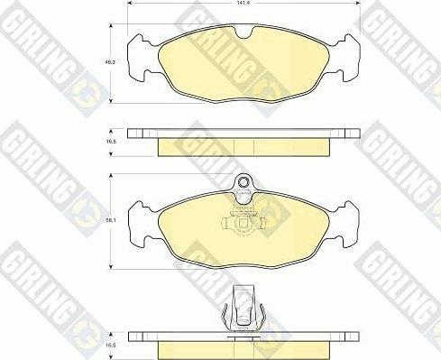 Girling 6115692 - Bremžu uzliku kompl., Disku bremzes ps1.lv