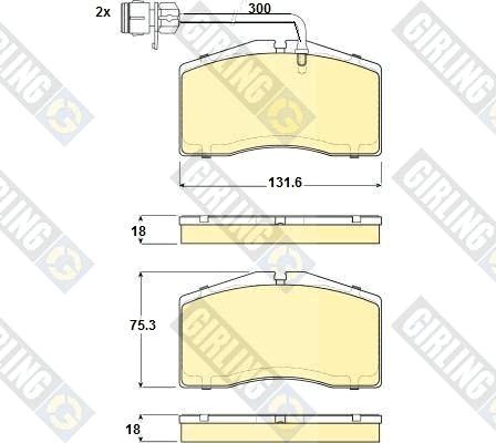 Girling 6115069 - Bremžu uzliku kompl., Disku bremzes ps1.lv