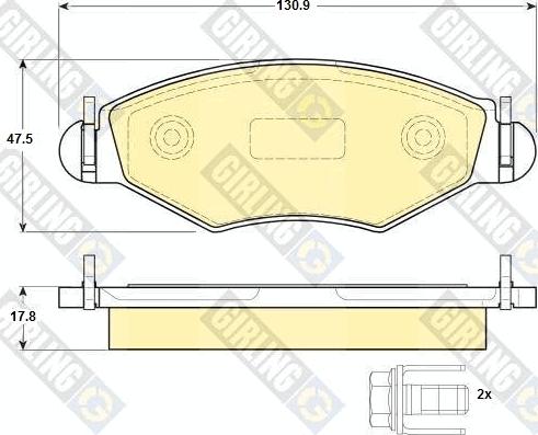 Girling 6115004 - Bremžu uzliku kompl., Disku bremzes ps1.lv