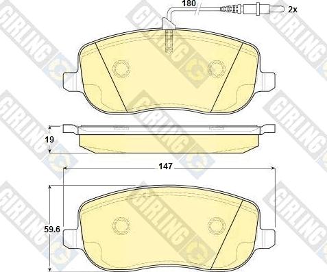 Girling 6115031 - Bremžu uzliku kompl., Disku bremzes ps1.lv