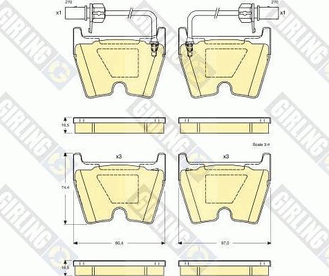 Girling 6115079 - Bremžu uzliku kompl., Disku bremzes ps1.lv