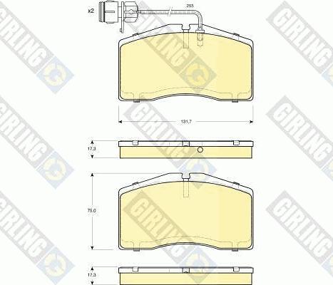 Girling 6115239 - Bremžu uzliku kompl., Disku bremzes ps1.lv