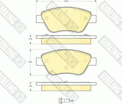 Girling 6115794 - Bremžu uzliku kompl., Disku bremzes ps1.lv