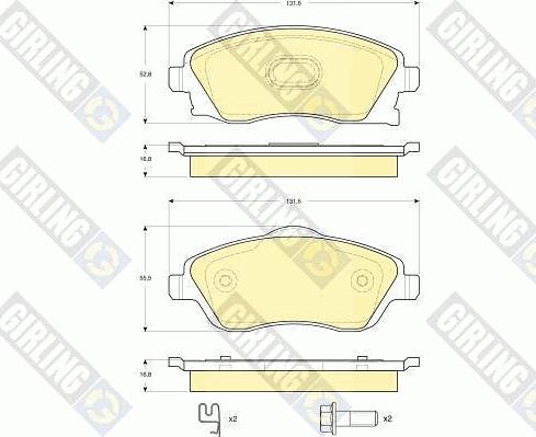 Girling 6115701 - Bremžu uzliku kompl., Disku bremzes ps1.lv