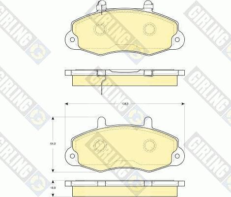 Girling 6115724 - Bremžu uzliku kompl., Disku bremzes ps1.lv