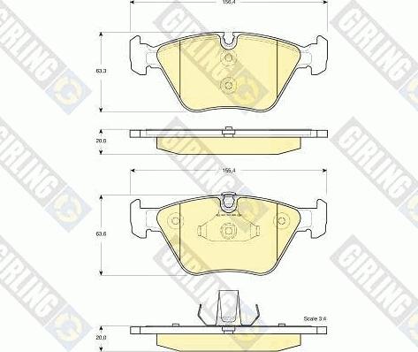 Girling 6115772 - Bremžu uzliku kompl., Disku bremzes ps1.lv