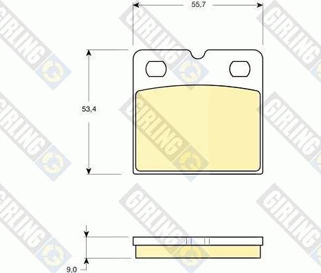 Girling 6116419 - Bremžu uzliku kompl., Disku stāvbremze ps1.lv