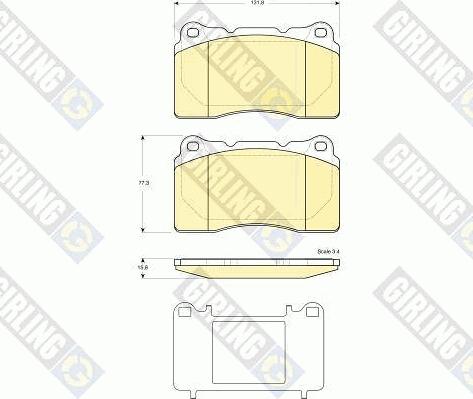 Girling 6116089 - Bremžu uzliku kompl., Disku bremzes ps1.lv