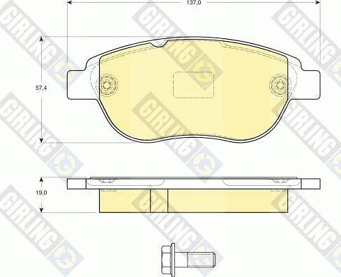 Girling 6116244 - Bremžu uzliku kompl., Disku bremzes ps1.lv