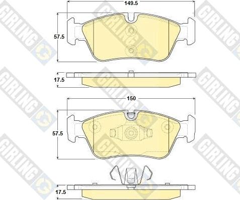 Girling 6116252 - Bremžu uzliku kompl., Disku bremzes ps1.lv