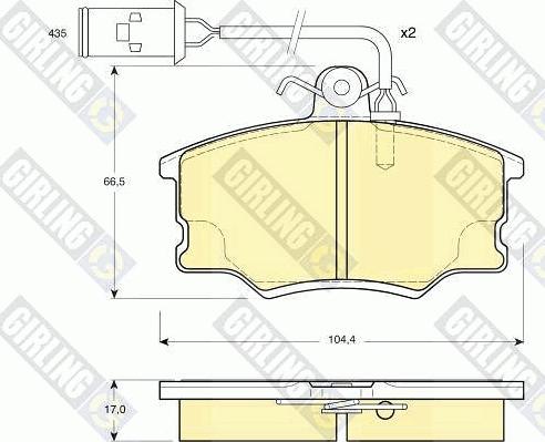 Girling 6110541 - Bremžu uzliku kompl., Disku bremzes ps1.lv