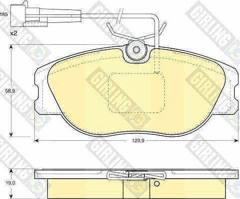 Girling 6110581 - Bremžu uzliku kompl., Disku bremzes ps1.lv