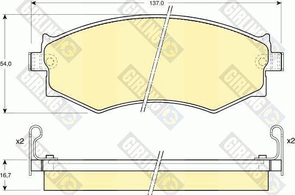 Girling 6110089 - Bremžu uzliku kompl., Disku bremzes ps1.lv