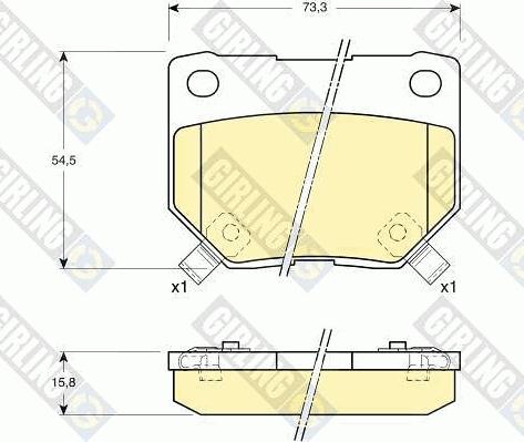 Girling 6110079 - Bremžu uzliku kompl., Disku bremzes ps1.lv