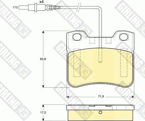 Girling 6110312 - Bremžu uzliku kompl., Disku bremzes ps1.lv