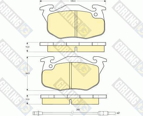 Girling 6110793 - Bremžu uzliku kompl., Disku bremzes ps1.lv