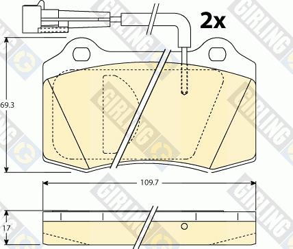 Girling 6111919 - Bremžu uzliku kompl., Disku bremzes ps1.lv