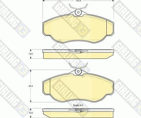 Girling 6111561 - Bremžu uzliku kompl., Disku bremzes ps1.lv