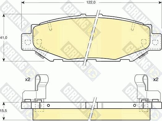 Girling 6111859 - Bremžu uzliku kompl., Disku bremzes ps1.lv