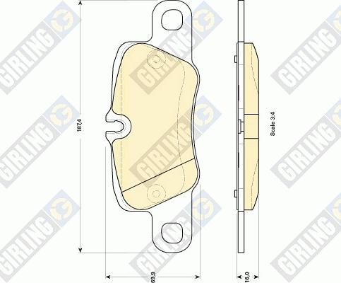 Girling 6118499 - Bremžu uzliku kompl., Disku bremzes ps1.lv