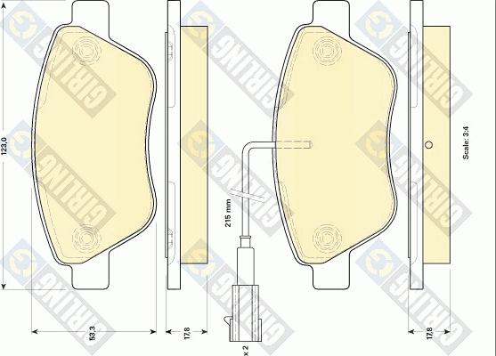 Girling 6118424 - Bremžu uzliku kompl., Disku bremzes ps1.lv