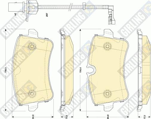 Girling 6118661 - Bremžu uzliku kompl., Disku bremzes ps1.lv