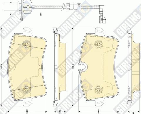 Girling 6118671 - Bremžu uzliku kompl., Disku bremzes ps1.lv