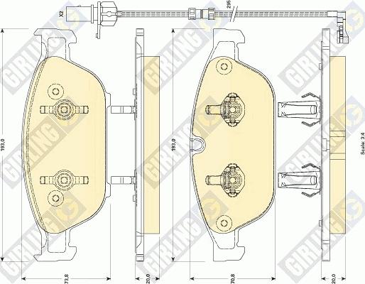 Girling 6118832 - Bremžu uzliku kompl., Disku bremzes ps1.lv