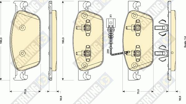 Girling 6118872 - Bremžu uzliku kompl., Disku bremzes ps1.lv