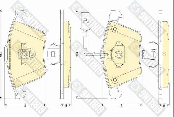 Girling 6118322 - Bremžu uzliku kompl., Disku bremzes ps1.lv